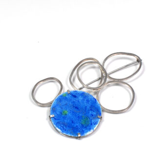 blue loops brooch